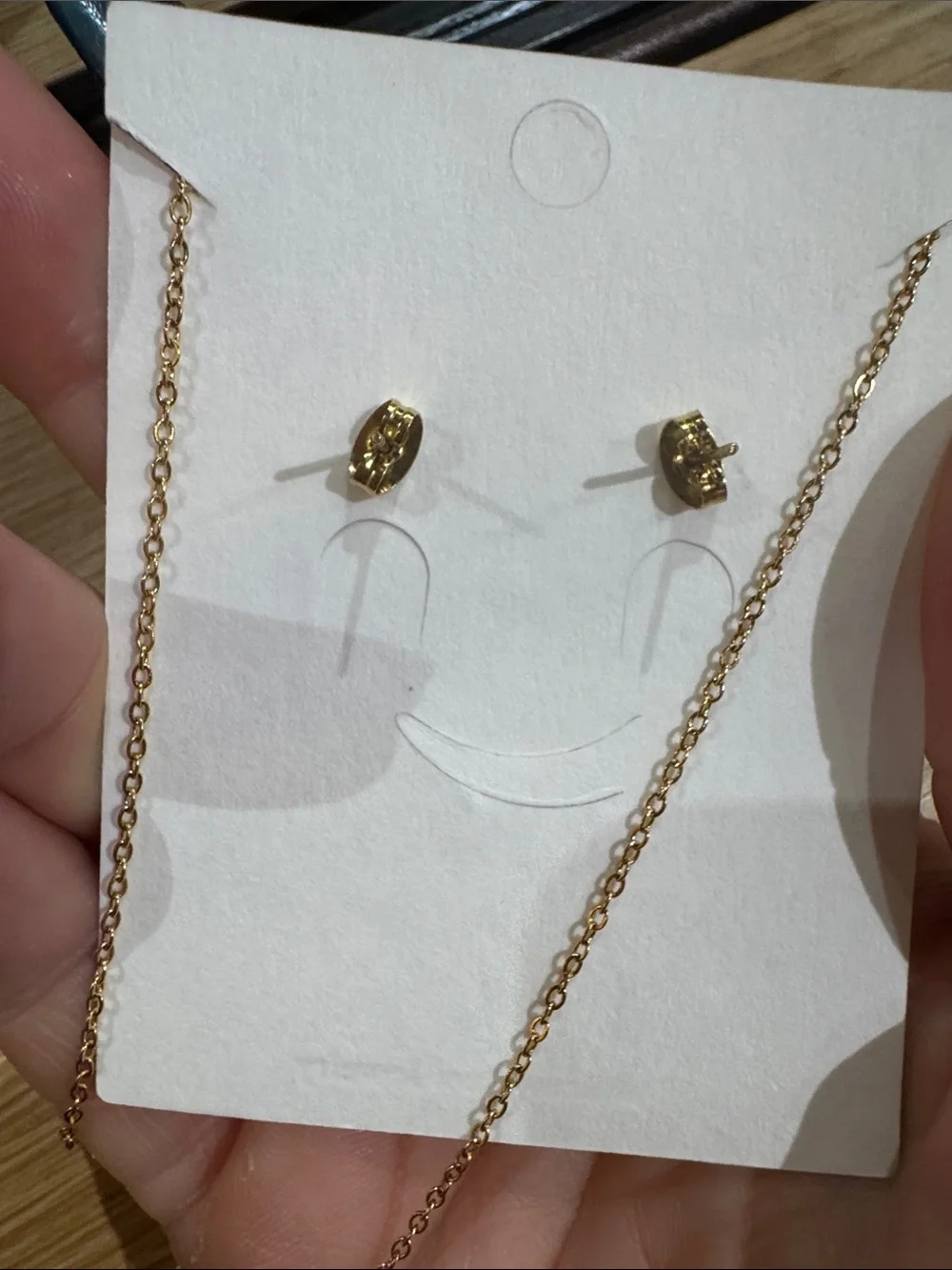 Pink Flower Stainless Steel Necklace & Earring Set